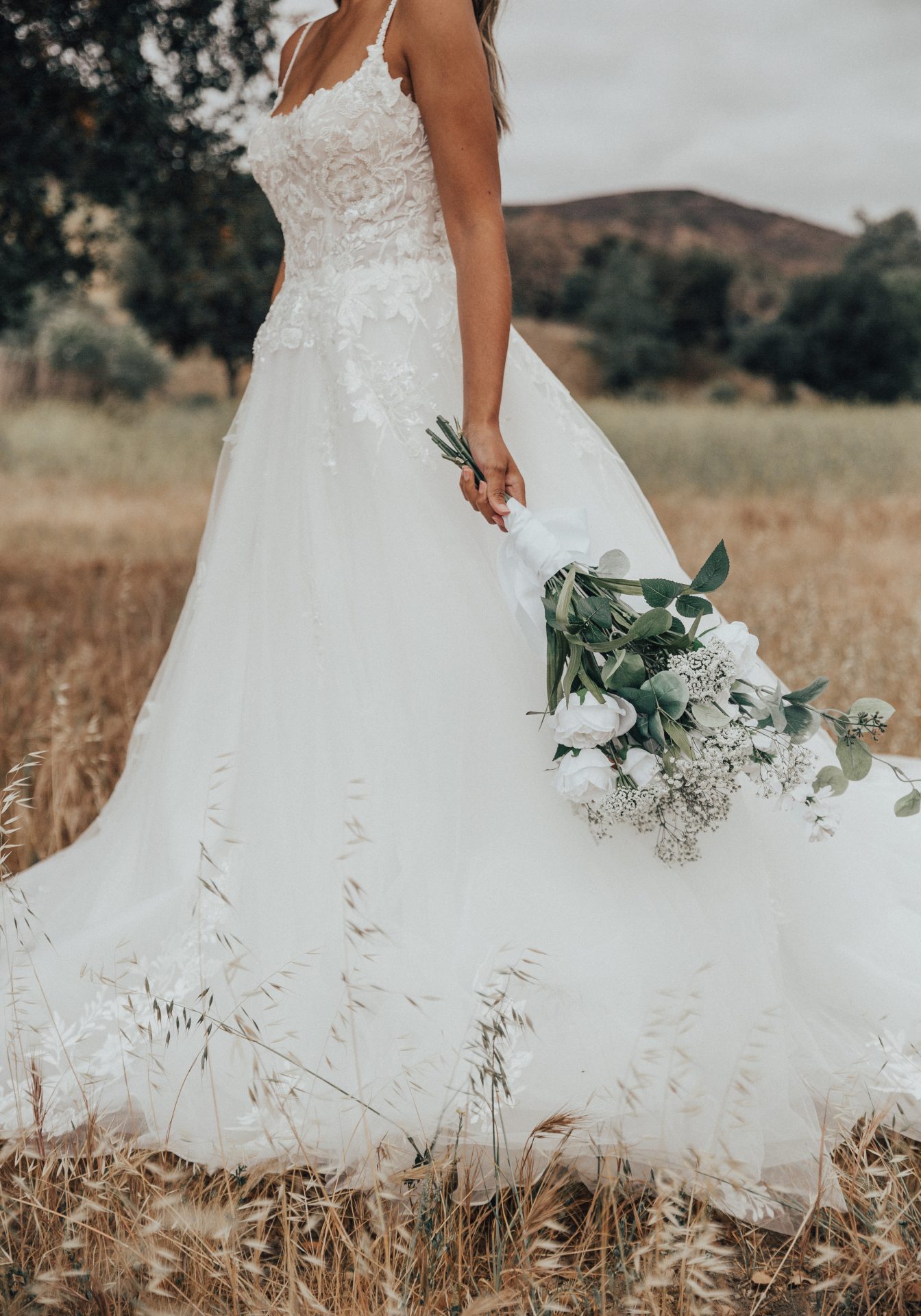 Butterfly Sleeves A-Line Wedding Dress – HAREM's Brides